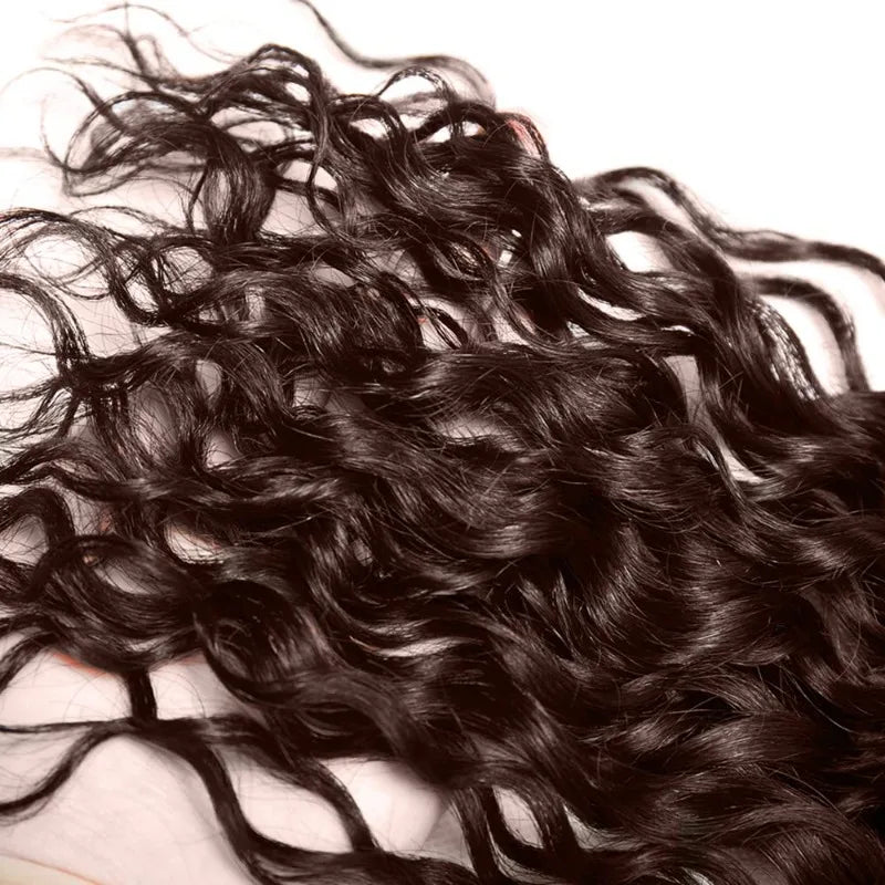 Premium Chocolate Light Brown Water Wave Bundles Human Hair 12-28inches Color #4 Virgin Remy Wet and Wavy Hair Weaving