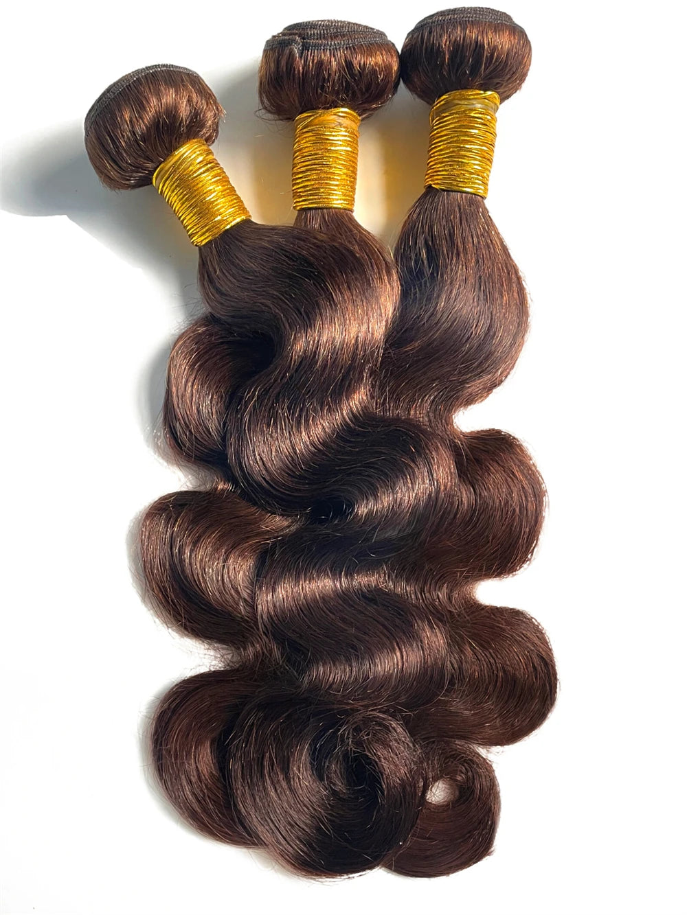 Chocolate Brown Human Hair Bundles Hair Extensions 30 Inch For Woman Body Wave Weave Peruvian Raw Human Hair Bundle #4 Color