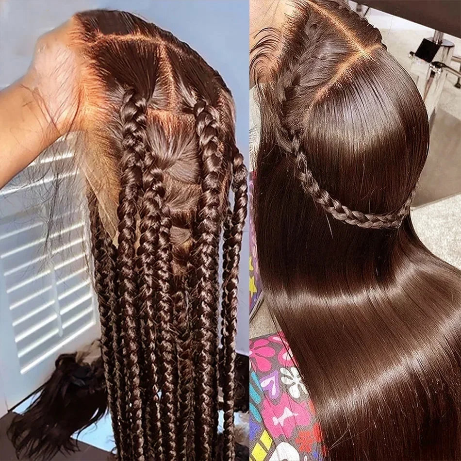 Chocolate Brown 99J Highlight Straight 13x4 HD Transparent Lace Front Remy Brazilian Human Hair Wig Pre Plucked 200 250 Density #4 Colored Straight 13x4 Lace Frontal Wigs for Women Ready to Wear On Clearance Sale Pre Plucked Black Wig Party Work Daily