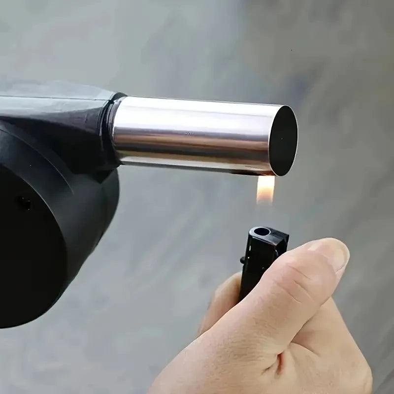 Manual Barbecue Fan Outdoor BBQ Fan Portable Hand Crank Air Blower for Camping Picnic Barbecue Tools