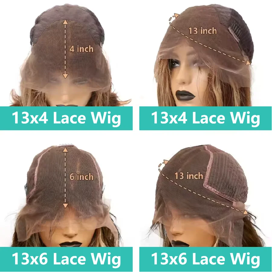 Dixtefo Chocolate Brown Body Wave Wigs 200 Density 18-40 Inches HD Lace Frontal Human Hair Wigs