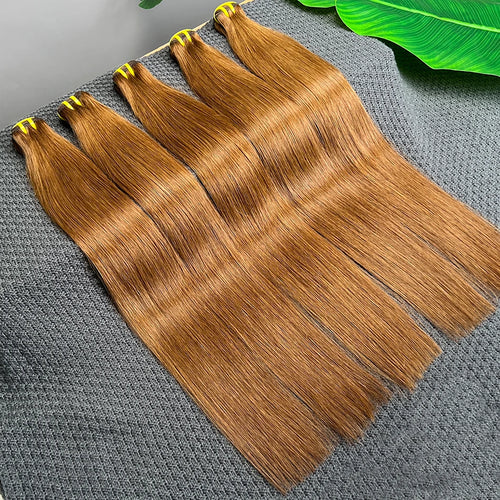 #4 Dark Brown Color Straight Human Hair Bundles Double Weft 100% Vietnamese Hair Weaving Extensions 100grams Bundle Deal On Sale