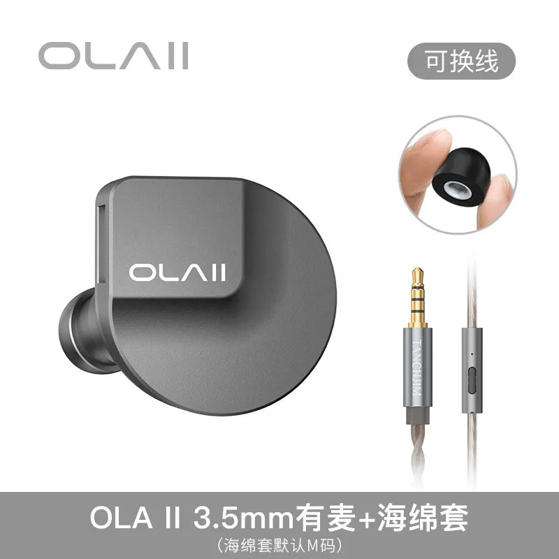 TANCHJIM OLA2 In-Ear Wired Earphones with Hybrid Drivers 3.5mm/4.4mm/Type-C Connector, Professional HiFi Headphones Gifts