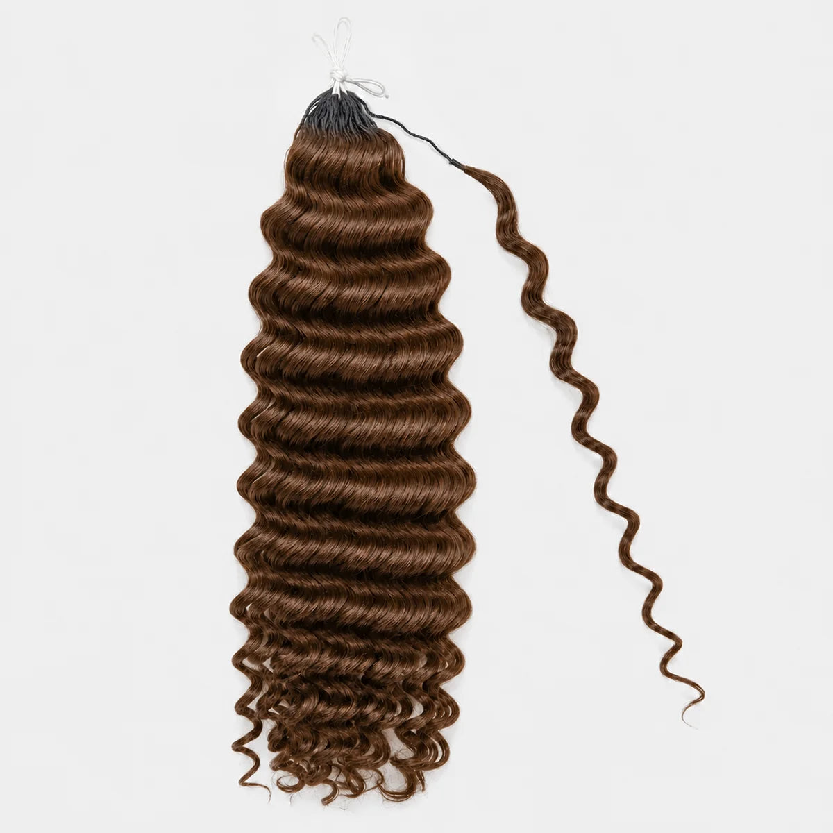 12A Chocolate Brown Deep Wave Burmese Human Hair Crochet Extension Pre Separated Feather Crochet Braiding Hair Knotless Boho Hair For Women