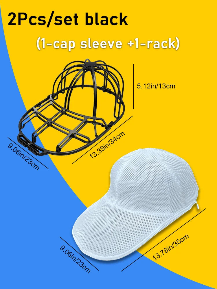 2Pcs/set Hat washing set, baseball duckbill cap, washing and sun drying integrated, non deformed machine wash protective rack