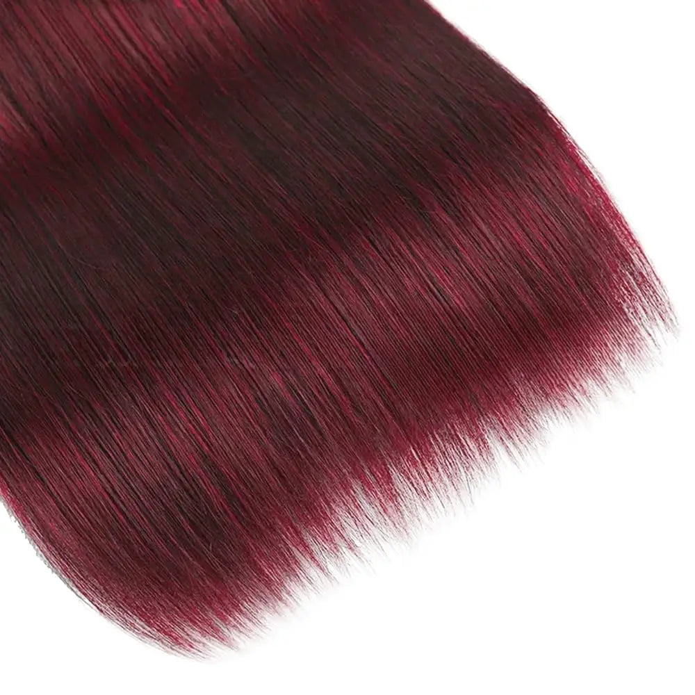 99J Burgundy Bundles Human Hair Straight Bundle Human Hair Red Color Brazilian Hair 1/3 Bundles Virgin Remy Hair Extensions 100G