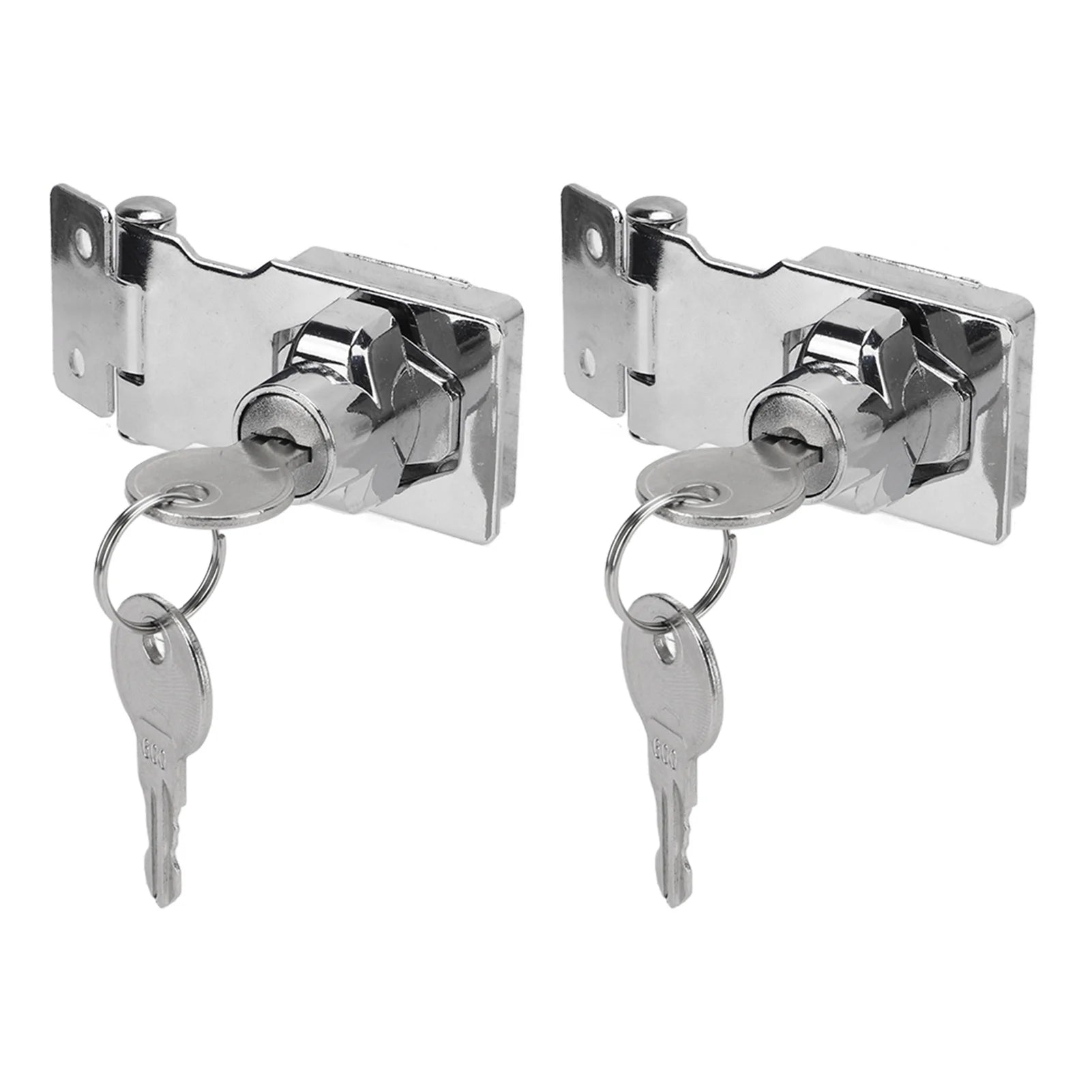 2 Packs 2.5 Inch Zinc Alloy Hasp Lock With Twist Knob Keyed Design Anti Theft Safety Hardware For Drawers Mailbox Cabinet Doors