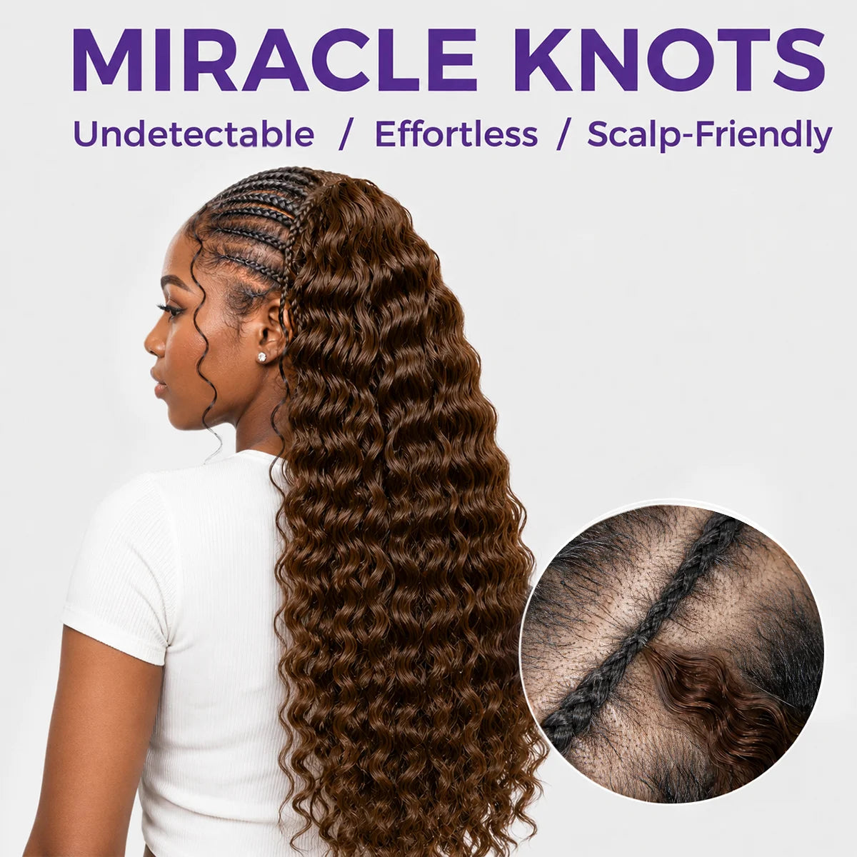 12A Chocolate Brown Deep Wave Burmese Human Hair Crochet Extension Pre Separated Feather Crochet Braiding Hair Knotless Boho Hair For Women