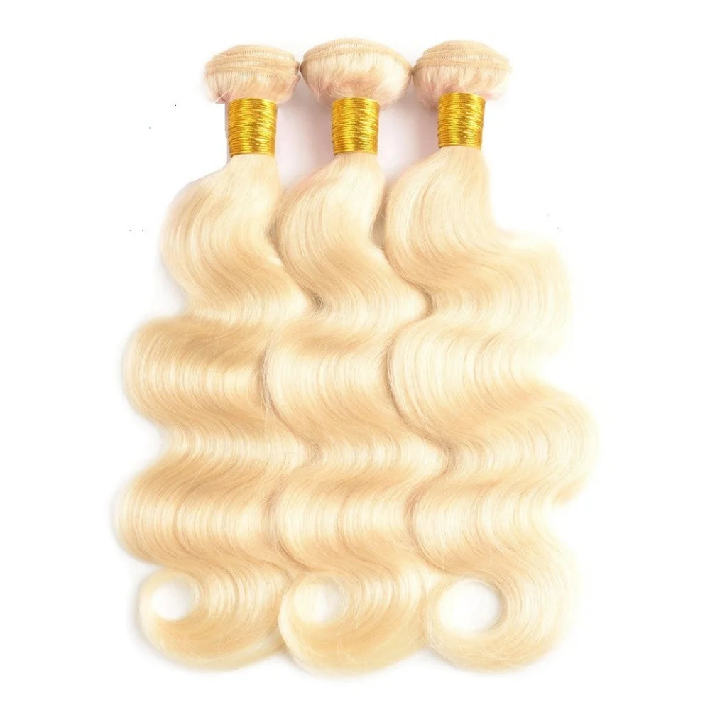 30 Inch 613 Blonde Human Hair Bundle Weave Body Wave Brazilian Raw Hair Bundles 1 3 4 Pcs Weaving Lot Double Weft High Quality