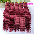 #99j Burgundy Color Deep Wave Human Hair Bundles 100% Virgin Vietnamese Double Weft Hair Weave Extensions 100grams For Women