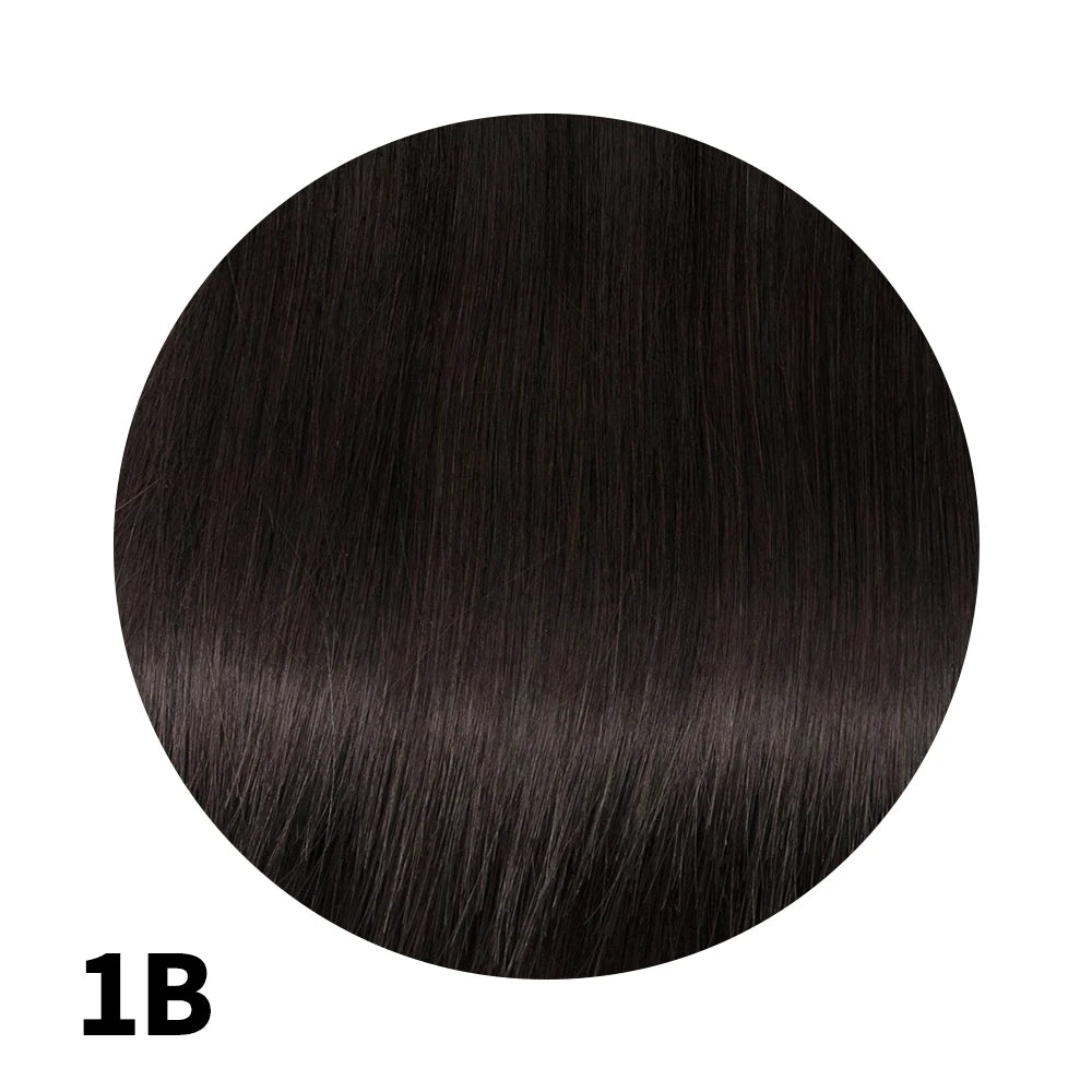 YWUEXT Genius Weft Human Hair Extensions 12-20 inches  Machine Made Remy Hair Flexible Hair Weaves Natural Straight 40-50g