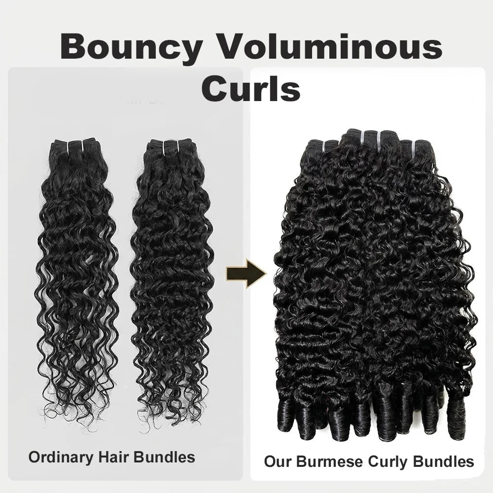 Ali Queen Hair Single Bundle 28 30 Inches Burmese Curly Human Hair Bundle 1 Pc Spiral Curly Ends Virgin Hair Weave Ringlet Curly