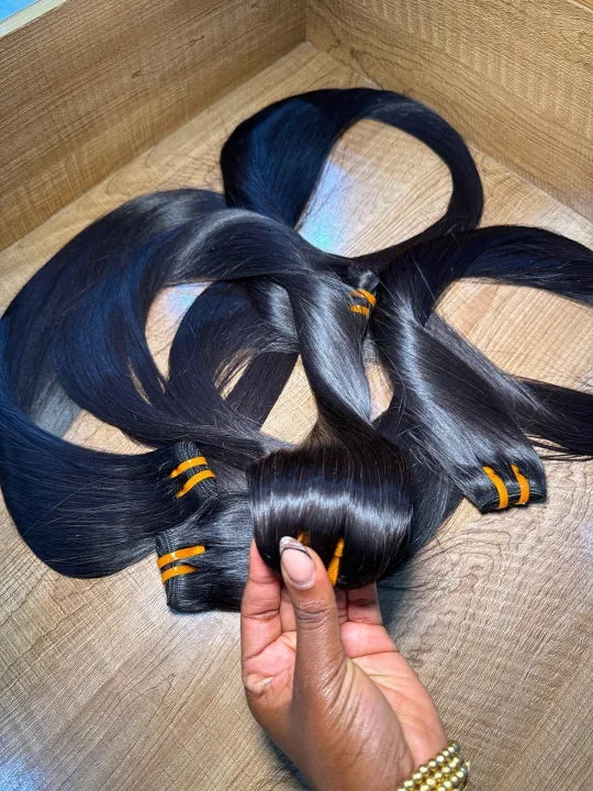 Bone Straight Ombre1b 4 Colored Human Hair 100% Unprocessed Virgin Weave 3 Bundles Real Human Hair Extensions For Women