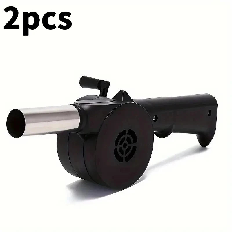 Manual Barbecue Fan Outdoor BBQ Fan Portable Hand Crank Air Blower for Camping Picnic Barbecue Tools