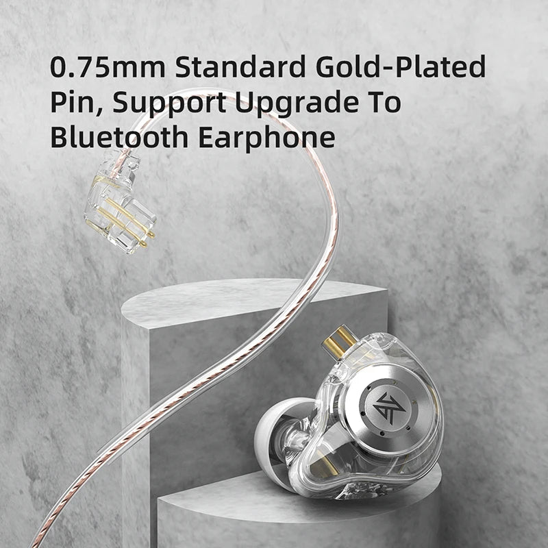 KZ EDX PRO 10mm Dual Magnetic Dynamic IEM HiFi Earphones with 2Pin Detachable 5N OFC Cable Ergonomic Design Upgraded Gaming Earbuds for Audiophile
