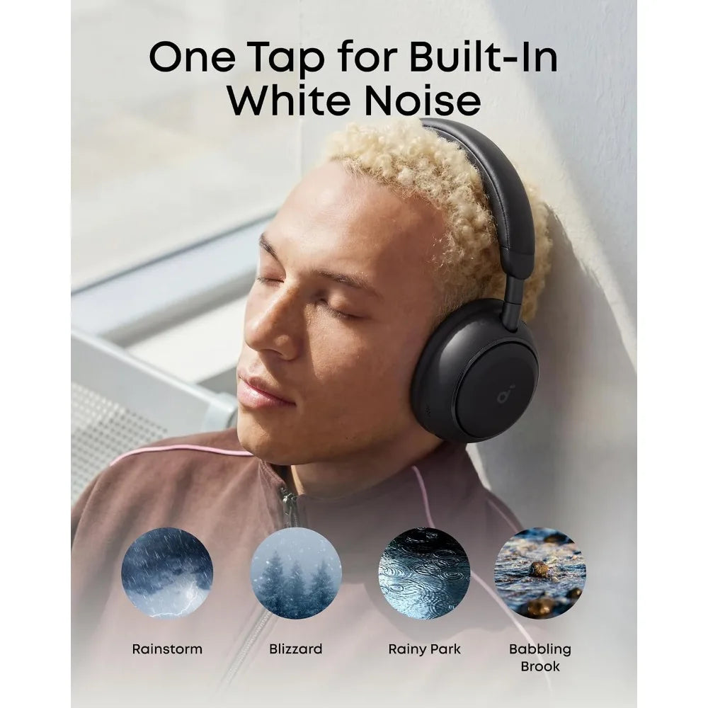 Bluetooth 6.1 Over-Ear Headphones with ANC, 50H Battery, Hi-Res Audio, Dual Connection, Fast Charging
