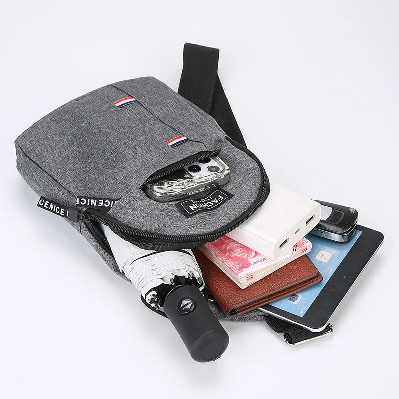 Men's Waterproof Large Capacity Fanny Pack, Adjustable Strap For Outdoor Activities, Travel Running, Hiking, And Cycling