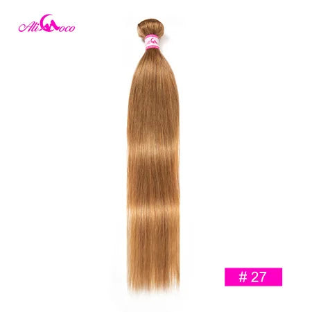 Ali Coco Brazilian Straight Hair 1/3/4 Bundles "8-30" inch  #2/#4/1b/27/ #27/1b/99j Non Remy Ombre Hair Human Weave Bundles